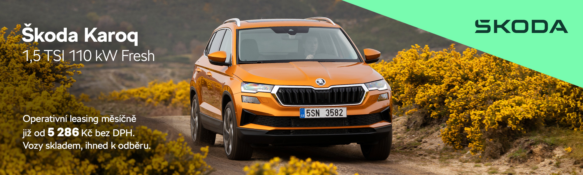 Škoda Karoq 1,5 TSI 110 kW (manuální/automatická převodovka) Fresh na operativní leasing